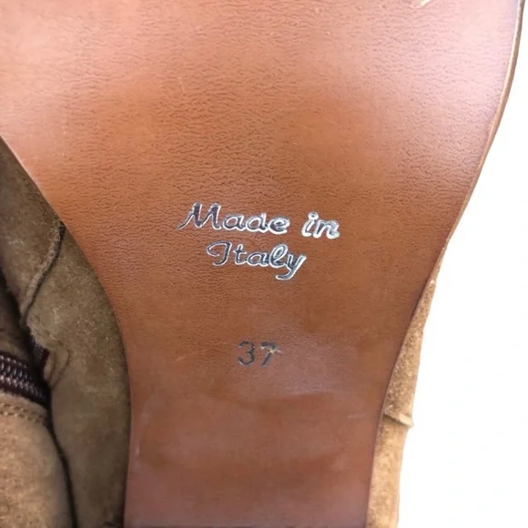 Andre Assous Fringe Suede Heeled Ankle Boots Size 7 US / 37 EU - Picture 7 of 10